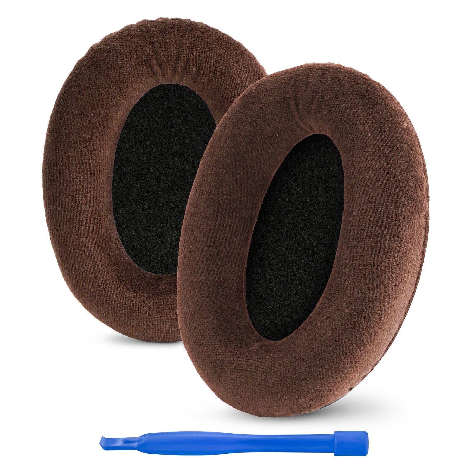 Linkidea Replacement Ear Pads for Sennheiser HD515, HD555, HD595, HD518, HD598, HD598SE, HD598CS, HD560s Headphones, Ear Cushions (Velour / Brown)