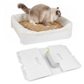 2 Pack Foldable Disposable Cat Litter Box with 10 Leakproof Liners, Portable Travel Kitty Litter Tray for Car, Hotel, Camping, Temporary Indoor Use