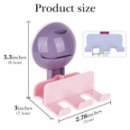 Linkidea 2 Pack Wall Mount Toothbrush Holder for Bathroom, Plastic Self Adhesive Tooth Brush Hanger, 2 Slot Tooth Brush Organize Compatible with Oral-B CrossAction, Colgate ExtraClean (Multi)