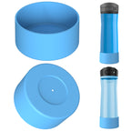 Linkidea 2 Pack Water Bottle Boot Compatible with Contigo Jackson Chill 2.0 20oz/24oz, Cortland 24oz, Silicone Anti-Slip Bottle Bottom Bumper Protector (Blue)
