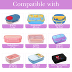 Linkidea Lunch Tote Bag, Cartoon Pattern Lunch Box Bag, Portable Reusable Lunch Box Container for Picnic or Camping, Compatible with B.Box, Sunhanny, Pedeco, QQKO, Xgxn Lunch Box (Purple)