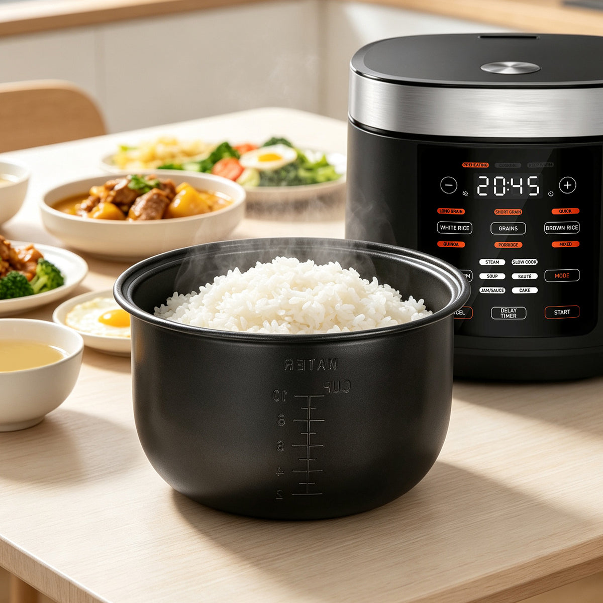 Linkidea Rice Cooker Aluminum Alloy Inner Pot Compatible with Tiger JBV-A18U-W, COSORI CRP-R501IP-KUS, Dishwasher Safe, Replacement Bowl