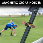 Linkidea Magnetic Cigar Holder Golf Cart Accessories, Cigar Gifts for Men, Cigar Holder Fits Golf Carts, Beach Chairs, Fishing Rods (Black)