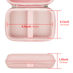 Linkidea Handheld Game Console Carrying Case, Shockproof Travel Storage Organizer Compatible with Mini Game Player Box for Charging Cable, EarPods, Batteries and Accessories (Pink)
