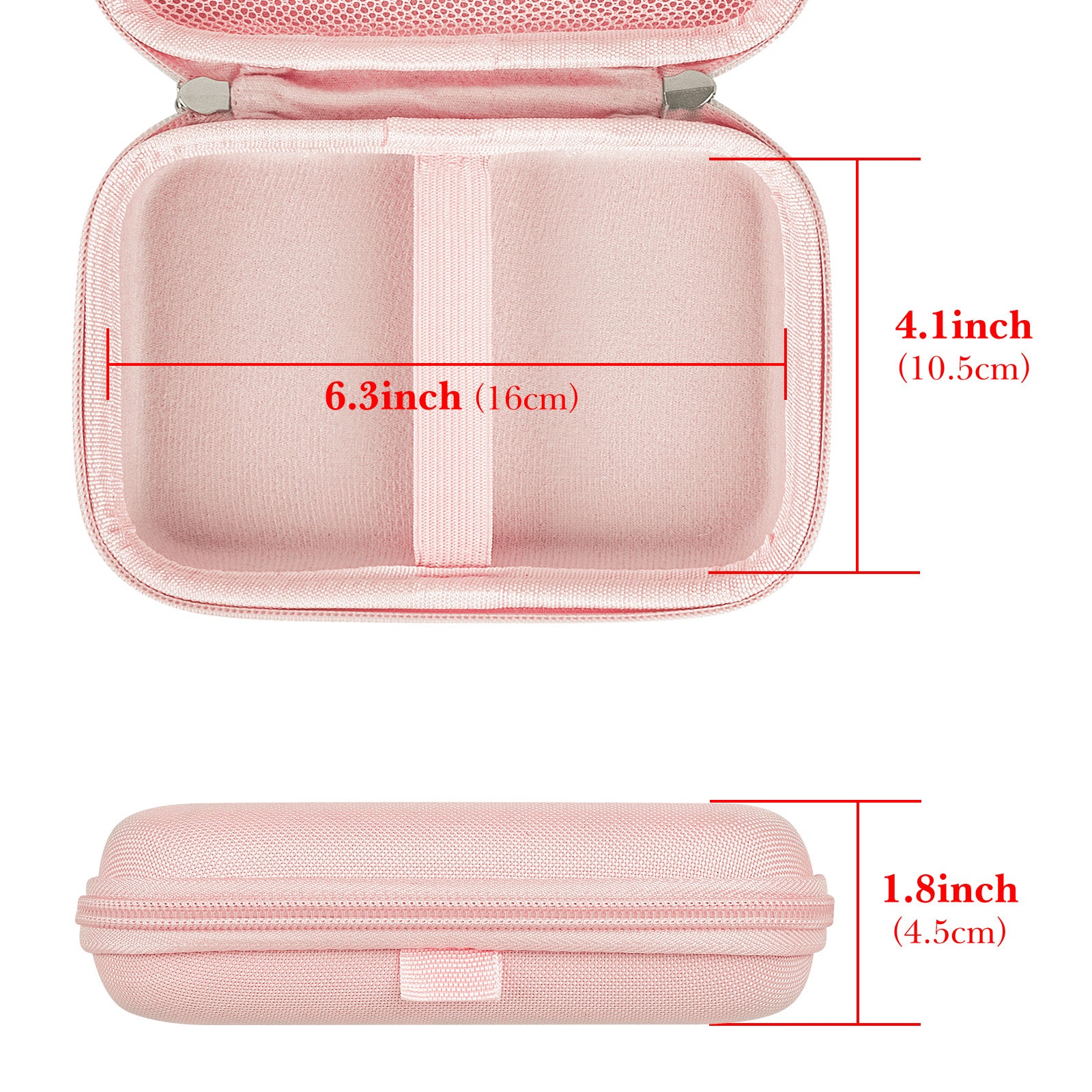 Linkidea Handheld Game Console Carrying Case, Shockproof Travel Storage Organizer Compatible with Mini Game Player Box for Charging Cable, EarPods, Batteries and Accessories (Pink)