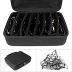 Extra Large Hard Shell Sunglasses Case, 8 Slot Oversized Eyewear Travel Storage Bag Organizer Compatible with Oakley W0OO9465VE W0OO9471 W0OO9455M RayBan RBS0101S RB4098 RB3825