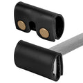 Linkidea Safety Razor Head Vegan Leather Cover, Double Edge Safety Razor Cover for Travel, Butterfly Razor Shaving Accessories Compatible with Merkur 34C Hd, 34C, 23C, Henson AL13 (Black)