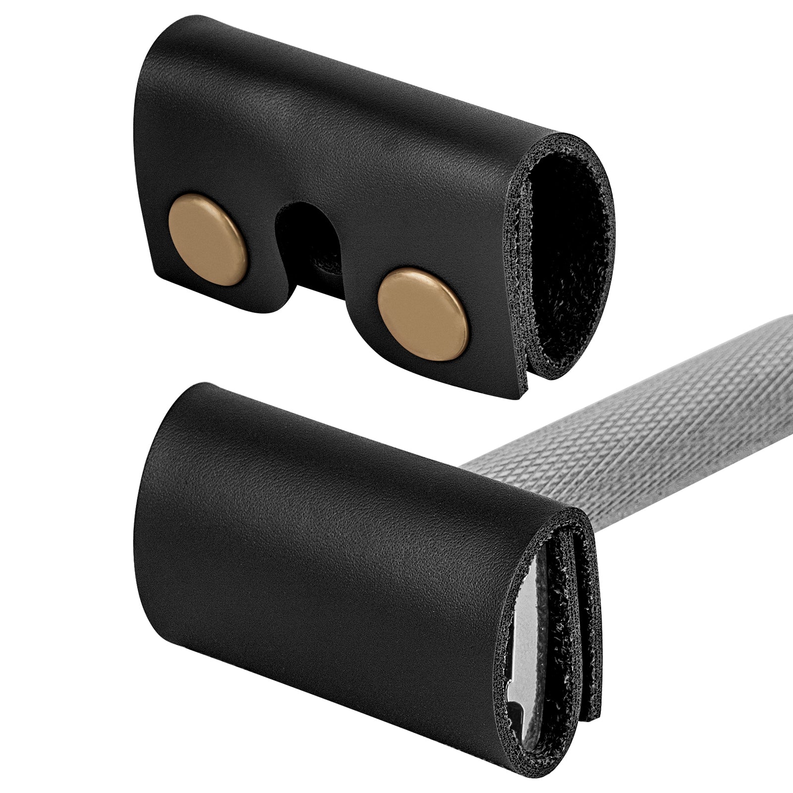 Linkidea Safety Razor Head Vegan Leather Cover, Double Edge Safety Razor Cover for Travel, Butterfly Razor Shaving Accessories Compatible with Merkur 34C Hd, 34C, 23C, Henson AL13 (Black)
