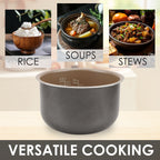 Linkidea Rice Cooker Aluminum Inner Pot Compatible with AROMA-ARC-954SBD, Dishwasher Safe, Replacement Bowl