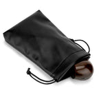 Linkidea Leather Pipe Pouch Travel Smoking Accessories Bag, Portable Tobacco Storage Organizer Case, Gift for Pipe Smoker (Black)