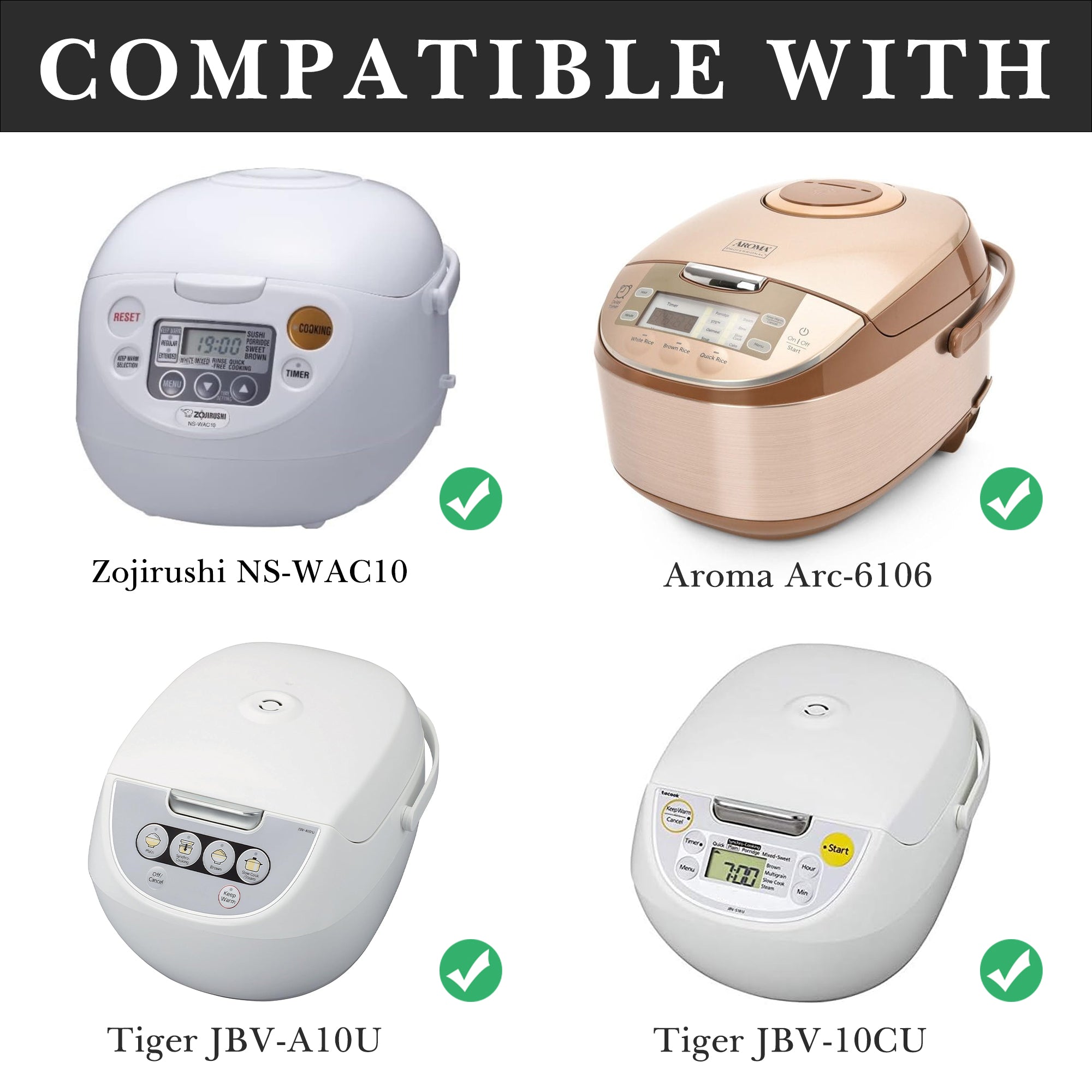 Linkidea Rice Cooker Aluminum Inner Pot Compatible with Tiger JBV-10CU, Zojirushi NS-WAC10, NS-TGC10, NS-WXC10, AROMA ARC-6106, Dishwasher Safe, Replacement Bowl