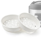 Linkidea 2 Pack Rice Cooker Steamer Baskets Compatible with Aroma ARC-914SBD, ARC-954SBDS, ARC-994SG, ARC-904SB, ARC-5204SB 2 Qt Cookers, Food Steaming Trays for Vegetables, Dumplings