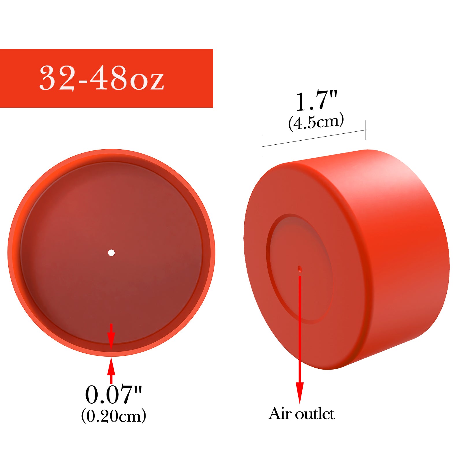 Linkidea 2 Pack Water Bottle Boot Compatible with Nalgene Sustain Wide Mouth 32oz/48oz, Narrow Mouth 32oz, Silicone Anti-Slip Bottle Bottom Bumper Protector (Red)