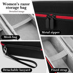 Linkidea Women's Hard Shell Travel Case for Electric Body Hair Trimmer & Shaver, Portable Grooming Pouch Compatible with Philips Bodygroom 5000/6000/7000, Groomer 3000 (Black)