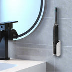Linkidea Wall Mount Electric Toothbrush Holder, Plastic Power Toothbrush Hanger, Self Adhesive Organizer Compatible with Oral-B iO Series, Philip Sonicare ProtectiveClean (White)