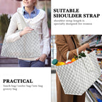 Linkidea Extra Large Tote Bag, Large Capacity Reusable Grocery Bag with Handles, Utility Foldable Shopping Bags Fits Storage, Picnics, Beach Use