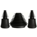 Linkidea 3 Pack Silicone Cleaning Plugs, Reusable Leak-Proof Seal Stoppers for Hookah Bottle & Tube Washing, Compatible with RooRtechs / Wookah (Black)