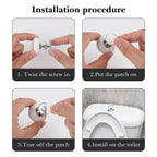 Linkidea Toilet Tank Top Flush Button Helper, Toilet Top Push Button Aid, Compatible with Dual/Single Top-Button Toilets, Easy Press Flush Attachment Extender for Long Nails (2 Pack, White)