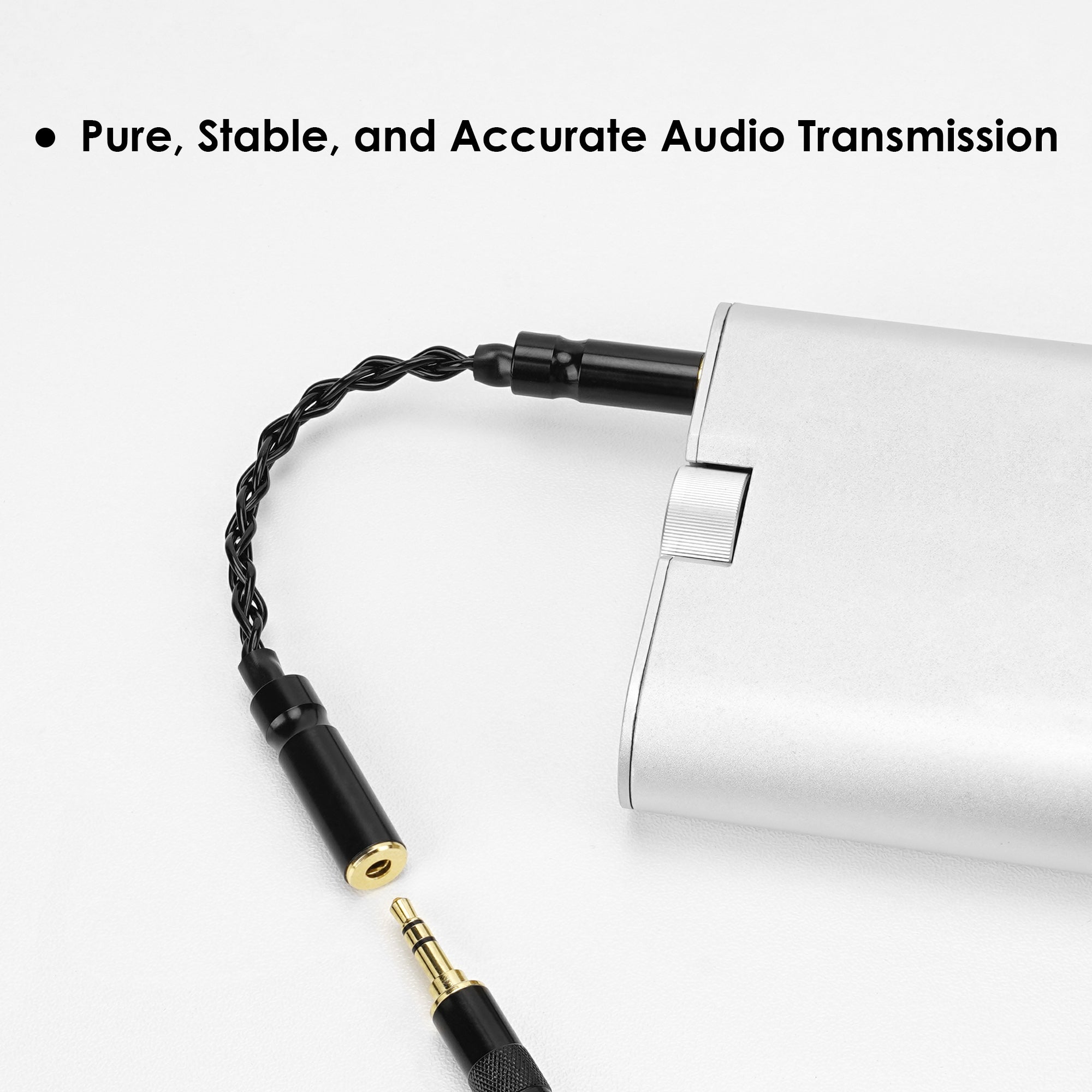 Linkidea 2.5mm Balanced Male to 3.5mm Balanced Female Audio Adapter Cable, Hi-Fi OCC Copper Cord, Compatible with Balanced Amplifiers, DACs, Headphones (15.5cm/6.1inch)
