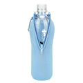 Linkidea Disposable Water Bottle Sleeve Compatible with Smartwater 16.9/20Fl Oz, Evian 16.9Fl Oz, Insulated Neoprene Plastic Bottled Water Cover with Lockable Zipper (1 Pack / Light Blue)