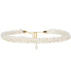 Linkidea White Faux Pearl Waist Belt for Women, Recommended Waist Fit 29.5-39.4 Inches, Adjustable Gold-Tone Chain Belt for Dresses, Weddings and Parties