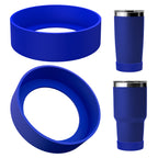 Linkidea 2 Pack Water Bottle Boot Compatible with YETI Tumbler 20oz/30oz, Travel Mug 20oz/30oz, Silicone Anti-Slip Waterbottle Bottom Sleeve Cover Protector (Deepsea Blue)