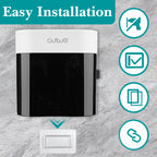 Linkidea Toothbrush Holder with 2 Toothpaste Squeezer, 4 Slot Plastic Brush Hanger for Shower Bathroom, Wall Mount Dispenser Compatible with Oral-B CrossAction, Colgate Extra Clean