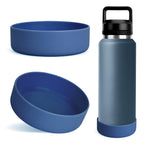 Linkidea 2 Pack Water Bottle Boot Compatible with YETI Rambler Bottle 26oz, Yonder 34oz, Silicone Anti-Slip Bottle Bottom Sleeve Bumper Protector (Nordic Blue)