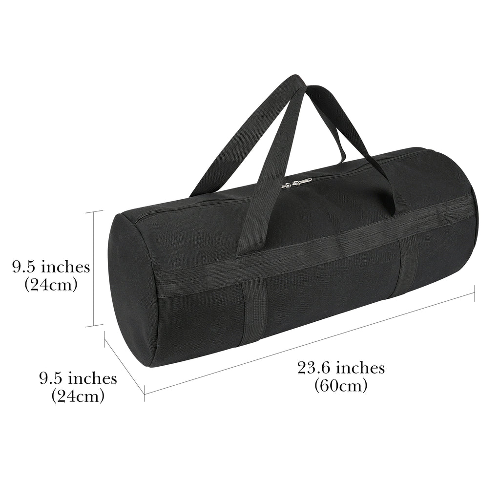 Linkidea 24" Grill Accessory Storage Bag, Double Zipper BBQ Tool Storage Bags, Extra Thick Grill Bag for Outdoor Grilling, Camping, Hiking (Black)
