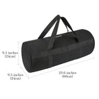 Linkidea 24" Grill Accessory Storage Bag, Double Zipper BBQ Tool Storage Bags, Extra Thick Grill Bag for Outdoor Grilling, Camping, Hiking (Black)