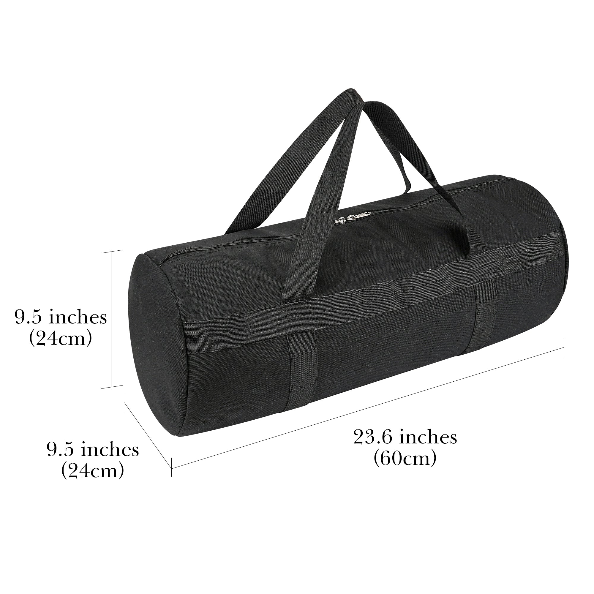 Linkidea 24" Grill Accessory Storage Bag, Double Zipper BBQ Tool Storage Bags, Extra Thick Grill Bag for Outdoor Grilling, Camping, Hiking (Black)