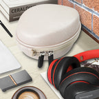 Linkidea Headphones Carrying Case Compatible with Anker Soundcore Q11i, Life Q35, Life Q10, Replacement Protective Hard Shell Travel Bag (Matte Gold)