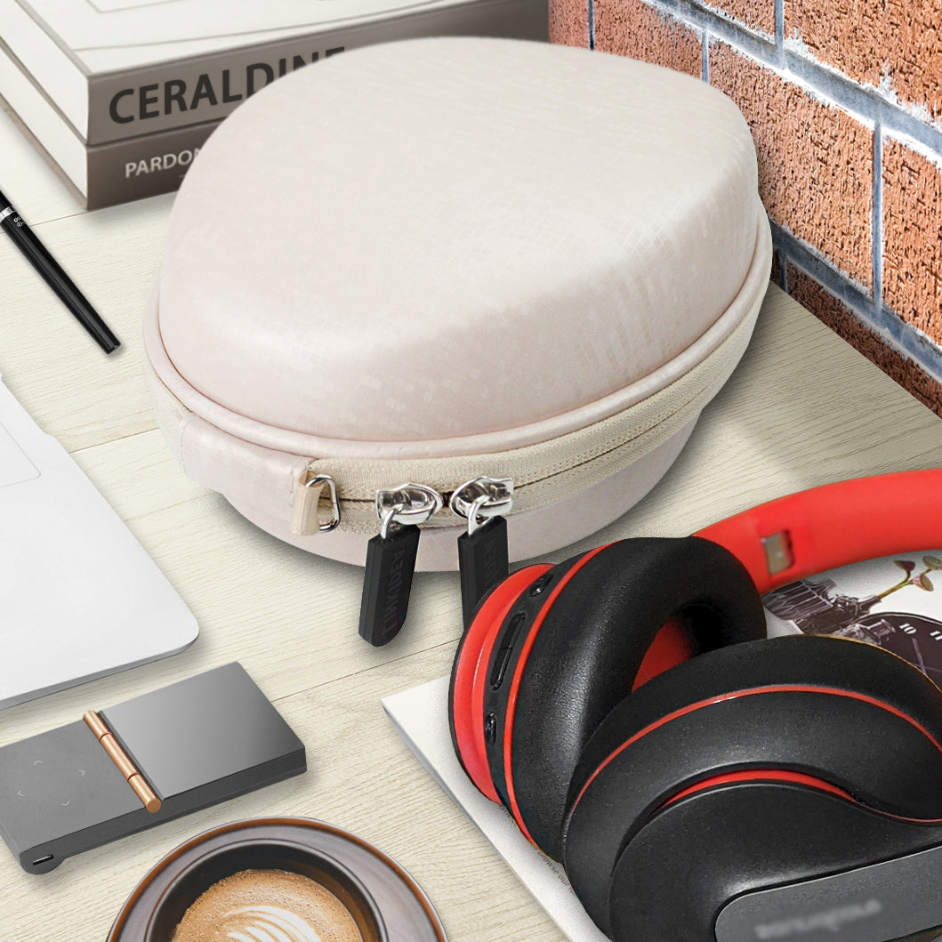 Linkidea Headphones Carrying Case Compatible with Anker Soundcore Q11i, Life Q35, Life Q10, Replacement Protective Hard Shell Travel Bag (Matte Gold)