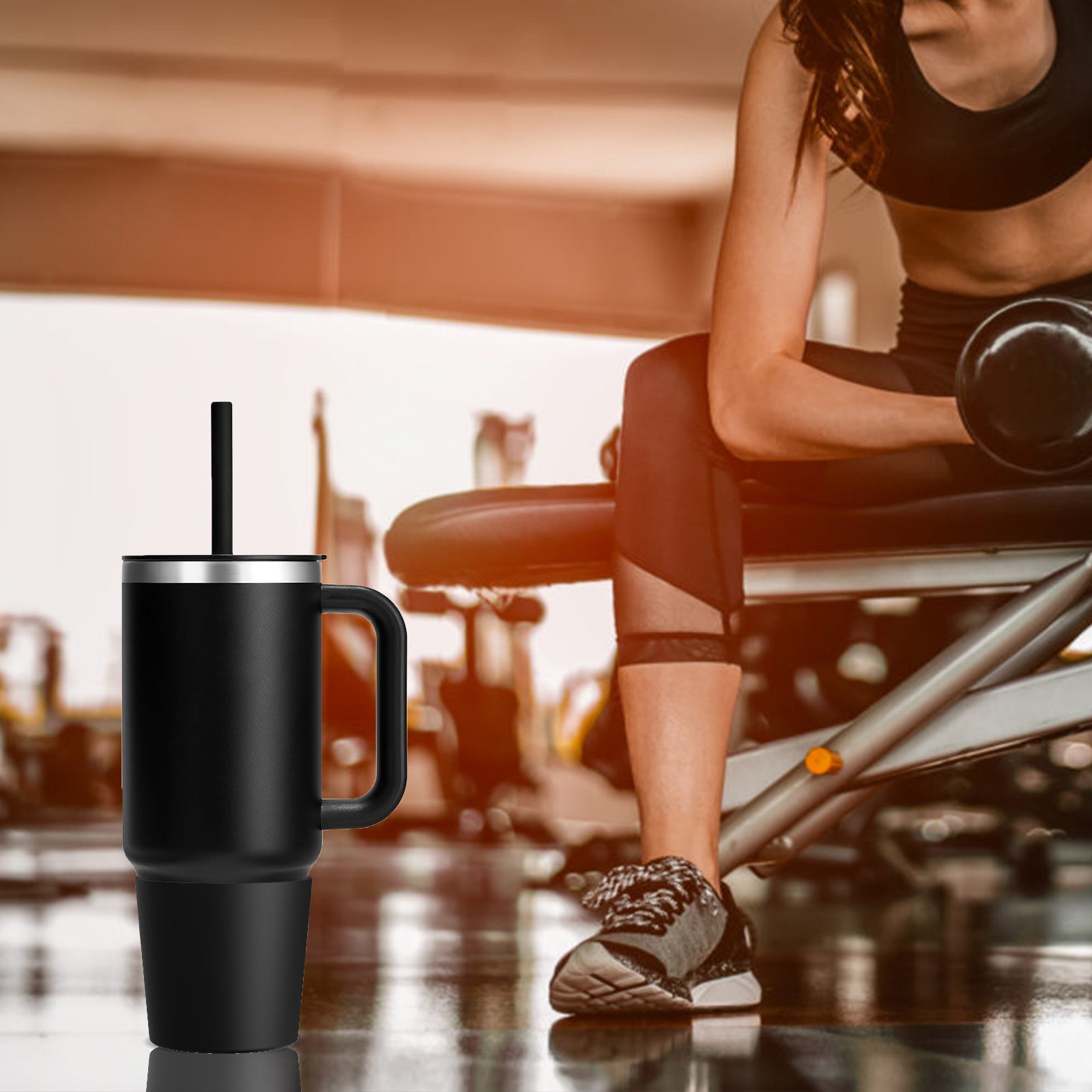 Linkidea Water Bottle Boot Compatible with Hydro Flask Travel Tumbler 28oz/40oz, Silicone Water Bottle Bottom Sleeve Cover Protector, Bottle Bumper (Black / 2 Pack)