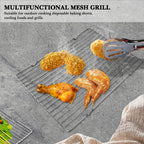 Linkidea Metal Grate Cooling Rack Pack of 2, Stainless Steel Baking Cooling Rack Rectangle 14.9" x 11", Oven Safe Grid Wire Racks for Roasting Disposable Pan (Silver)