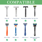 Linkidea 2 Pack Safety Razor Stand, Opening Dia 0.7" (18.5mm) Men Shaving Stand for Bathroom Countertop Compatible with Gillette SkinGuard (Dark Grey)