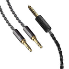 Linkidea Upgrade Audio Cable Compatible with HIFIMAN Sundara, Ananda, Arya, HE400SE, HE4XX, HE-400i, Denon AH-D7200 6N OCC 4.4mm to Dual 3.5mm Balanced Headphone Cable (4.9 ft / 1.5 m)