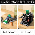 Linkidea Electric Shaver and Razor Stand, Shaving Gel Organizer Holder, Compatible with GilletteLabs Exfoliating Bar, Heated Razor, ProGlide Shield Power (Black)