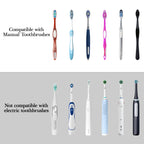 Countertop Manual Toothbrush Toothpaste Holder with Ventilated Lid, Black