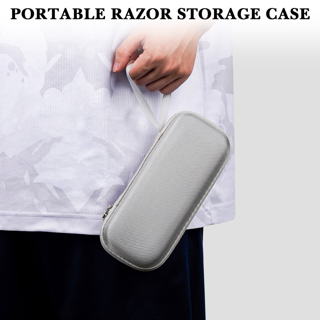 Linkidea Hard Shell Shaver Travel Case, Compatible with Philips Norelco 2400, 3600, MANSPOT Electric Razor, Portable Storage Organizer (Silver)