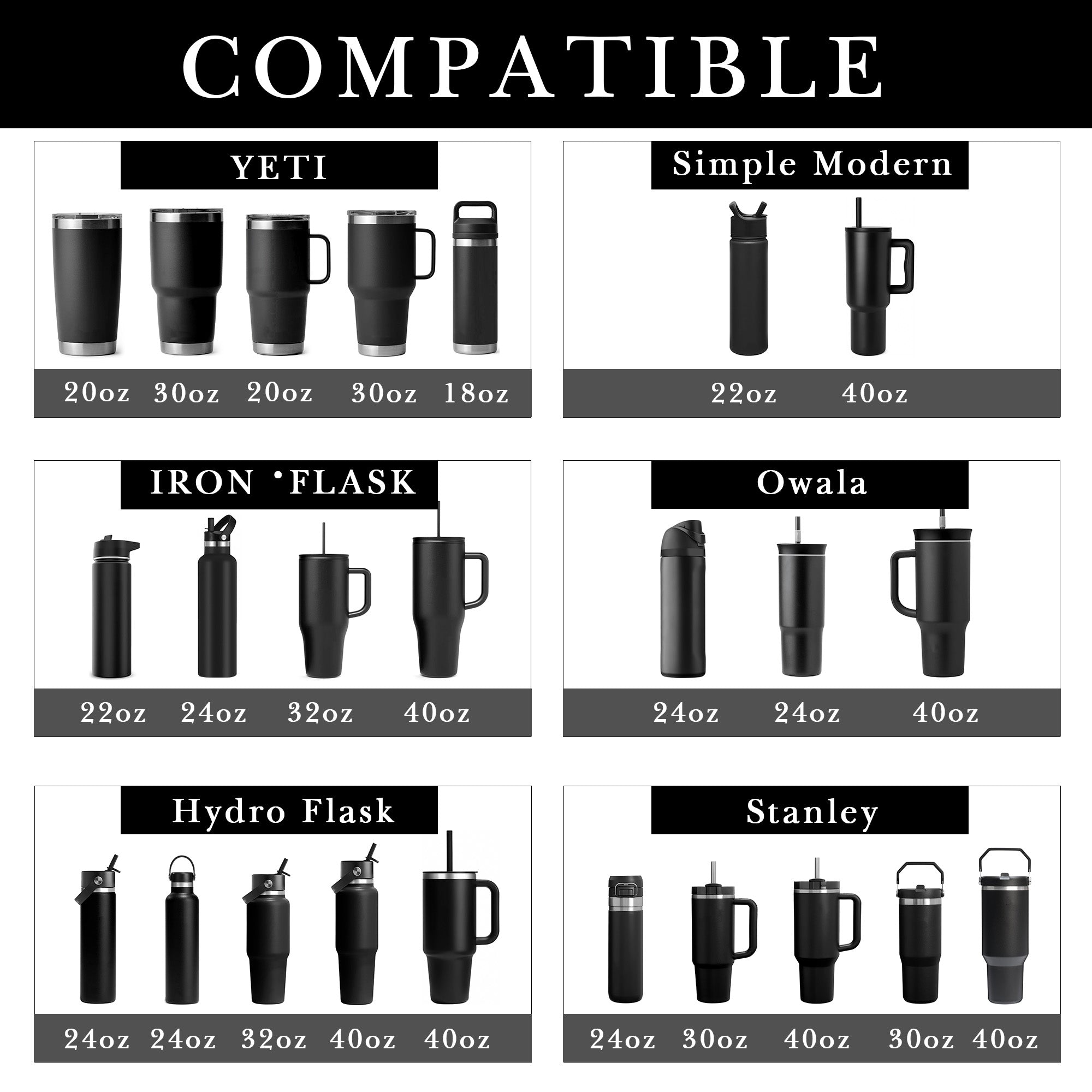 Linkidea 2 Pack Neoprene Water Bottle Boot Compatible with Owala FreeSip 24oz, YETI Tumbler 20oz/30oz, SIM Trek Signature 40oz, Universal 2.7" - 3.1" Bottle Bottom Bumper Protector