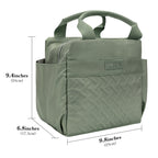 Linkidea Lunch Bag for Women, Large Leak Proof Lunch Tote Cooler, Lunch Tote Bag with Bottle Holder and Side Pockets, Compatible with NatraProw, LOVINA, Caperci (Military Green)