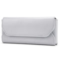 Extra Large Sunglasses Pouch Case, Vegan Leather Sun Glasses Organizer Soft Bag Compatible with Gucci GG0595S GG0875S GG0351S GG1087S RayBan RB4840S RB2132 RB3707 (XL, Grey)