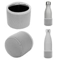 Linkidea 2 Pack Water Bottle Boot Compatible with 9oz/12oz/17oz Swel ORIGINAL, BJPKPK, MIRA Cascade Cola Shaped Bottles, Neoprene Bottle Bottom Bumper Protector (Grey)