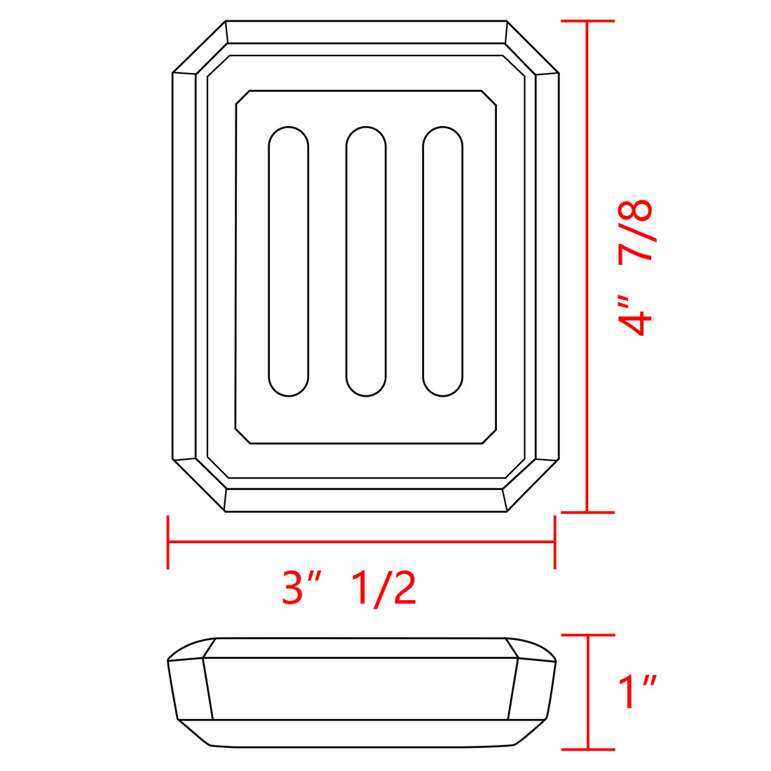 Linkidea Rectangle Glass Bar Soap Dish, Soap Saver Tray for Bathroom Counter, Glass Sponge Dish Holder Case Box for Shower (Clear)