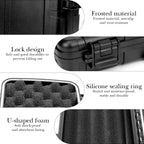 Linkidea Cigar Case Set for Travel, Portable Humidor with Ring, V-Cut & Punch Cutters, Waterproof & Airtight Cigar Accessories Gift for Men (Black)