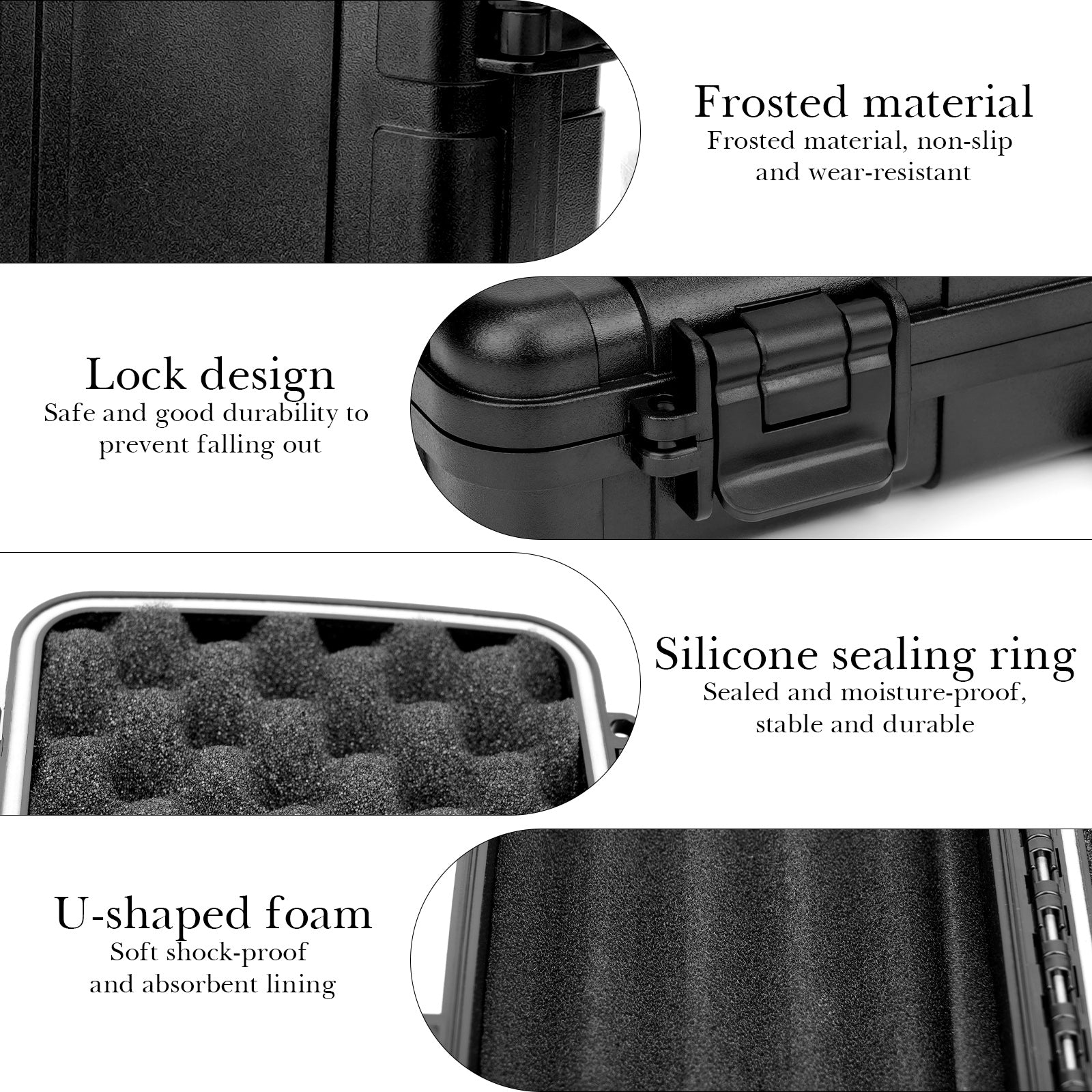 Linkidea Cigar Case Set for Travel, Portable Humidor with Ring, V-Cut & Punch Cutters, Waterproof & Airtight Cigar Accessories Gift for Men (Black)