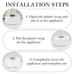 Linkidea 50 Pack Disposable Kitchen Appliance Dust Covers, Clear Elastic Plastic Bags for Rice Cookers, Air Fryers & Slow Cookers (Transparent)