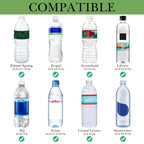 Linkidea Disposable Water Bottle Carrier with Shoulder Strap Compatible with 16.9/20 Fl Oz Lifewtr, Smartwater, Handmade Plastic Bottled Water Cover Holder (Green)