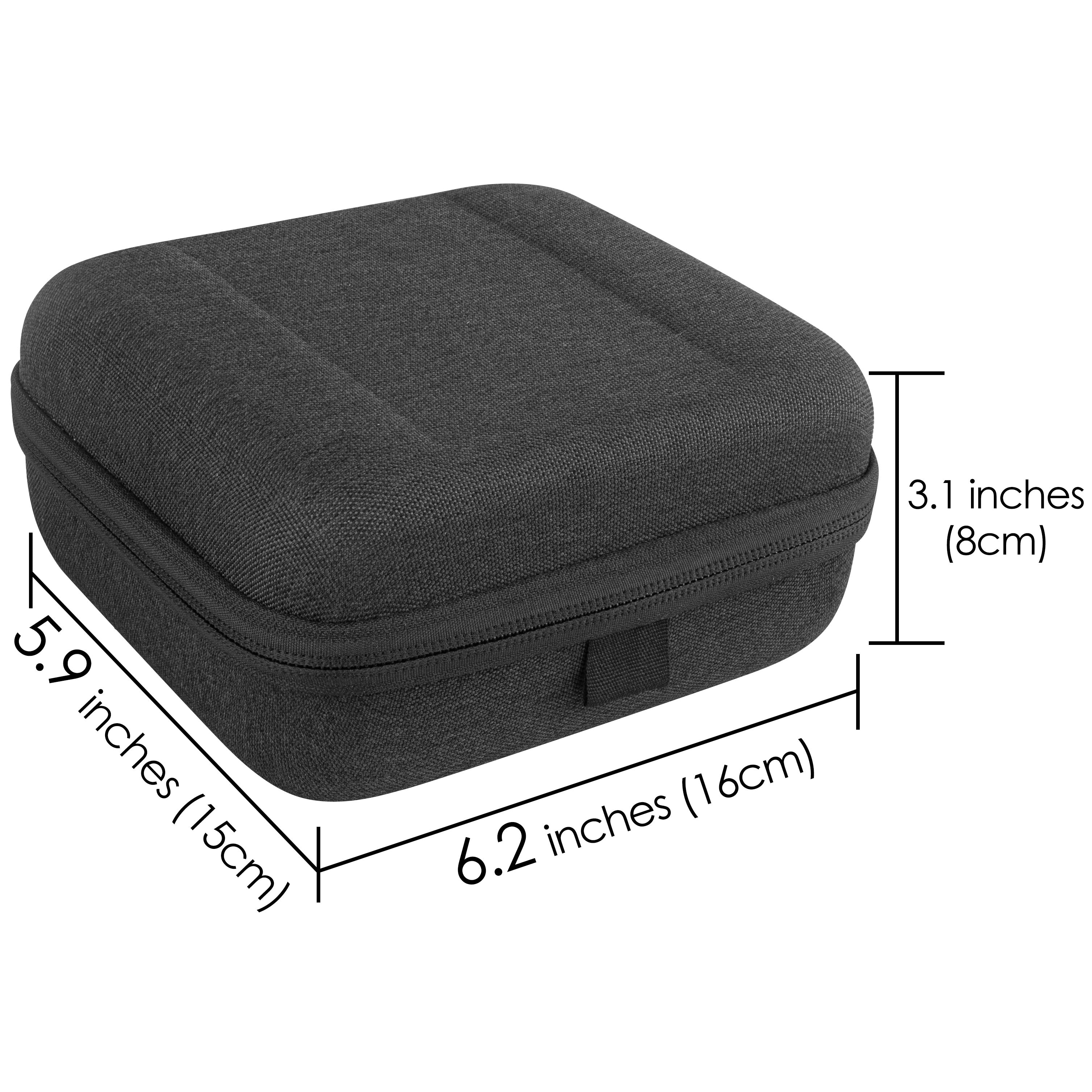 Linkidea Small Hard Case Battery Organizer Storage Box, Batteries Carrying Holder Container - Holds 34 Various Sizes AA AAA 9V C D Batteries (Dark Grey)